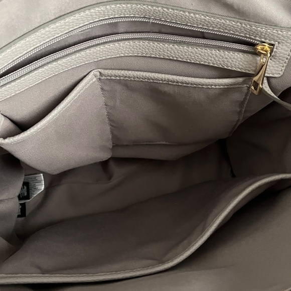 ***  Big Structured Shoulder Satchel Handbag Grey Colour *** - Picture 4 of 10